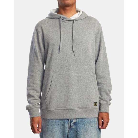 RVCA Heather Gray Americana Long Sleeves Athletic Hoodie Size Medium - Picture 1 of 6